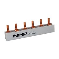 NHP DIN-T Miniature Circuit Breaker Bus Comb 06 Way 1Pole N Pin Type 80A End Feed 130A Centre Feed