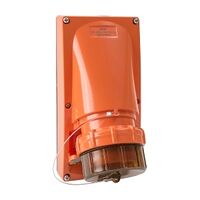 NHP ISO Appliance Inlet, 4 Round Pins 10A 500V AC, without Base, Resistant Orange