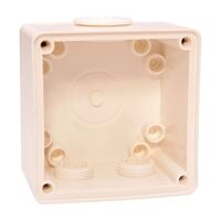 NHP ISO Back Box/Base, 1 Gang - Large 63mm depth, Resistant White