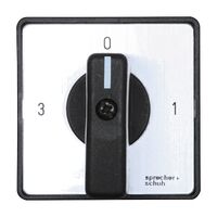 Sprecher and Schuh L2 Cam Switch Ctrl Knob 45 Deg Std Screw Fix Mount 48 x 48mm Fr Engraved 1 0 2