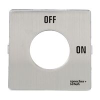 Sprecher and Schuh L2 Cam Switch Ll2A4 Legend Plate 48 x 48mm Off On