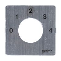 Sprecher and Schuh L2 Cam Switch Ll2A4 Legend Plate 48 x 48mm 0 1 2 3 4