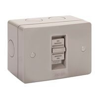 NHP NLINE Surface Switch, Large IP 66 Plastic, 1 Gang, 2 Pole 20A 250V AC