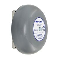 Moflash Bell 6 Inch 150mm Heavy Duty Marine 106dB IP66 24V DC Grey