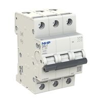 NHP DIN-T Miniature Circuit Breaker MCB 6kA 3 Pole 16A D Curve