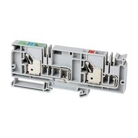 Allen-Bradley 1492-P Push-in Power Distribution Terminal 10mm 1GND 1 Red 1 Blue Feed In Grey