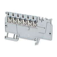 Allen-Bradley 1492-P Push-in Power Distribution Terminal 1.5mm 6 BL CON Entries DIST End Grey