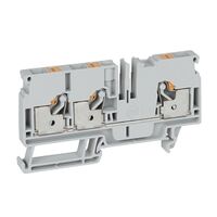 Allen-Bradley 1492-P Push-in Terminal 6mm 1 Level 3 Conductor Entries Grey