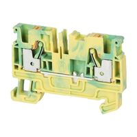 Allen-Bradley 1492-P Push-in Earth Terminal 4mm 1 Level 2 Conductor Entries Green Yellow