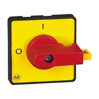 Allen-Bradley 194L Handle Type L 48 x 48mm Yellow Red 90 Degrees 0 1
