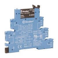 Finder 38 Series Solid State Interface Relay 2A 1NO Contact 24V DC Sensitive Coil 24V DC Output