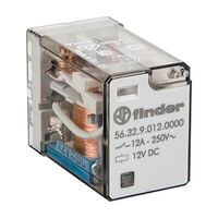 Finder 56 Series Miniature Power Relay 12A 2CO 12V DC Coil