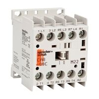 S+S CA8 Contactor Mini 4kW 4Pole 12VDC Coil 2NO 2NC Contact Auxiliary