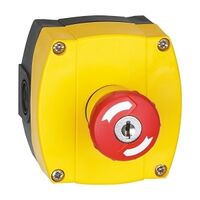 Allen-Bradley 800F Assembled Pls. Station 1 Hole Non Illum. Twist To Rel. 1N.O. Yellow for 22.5mm PB