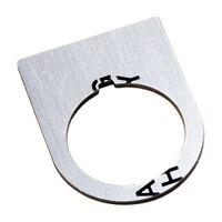 Allen-Bradley 800F Legend Plate 30 x 40mm, Custom, Aluminum with Black Text