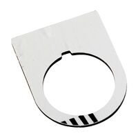 Allen-Bradley 800F Legend Plate 30 X 40mm, STOP, White with Black Text