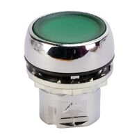 Allen-Bradley 800F Pushbutton 22.5mm Head Only Metal Momentary Flush Clear Cap Illuminated