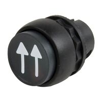 Allen-Bradley 800FC Pushbutton 22.5mm Head Only PLT 1 Speed Extended Double Arrow 45 degree RF Black