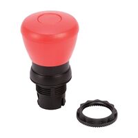 Allen-Bradley 800F Pushbutton 22.5mm Plastic Mushroom Head 40mm Non Illuminated Push Pull Red