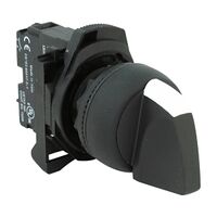 Allen-Bradley 800F Selector Switch 22.5mm Complete PLT STD Knob 3 Position Maint Black 2NO