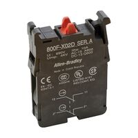 Allen-Bradley 800F NO  Latch Screw Contact Block 1 N.C. for 22.5mm Pushbutto Double Circuit