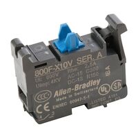 Allen-Bradley 800F NO  Latch Screw Contact Block 1 N.O. for 22.5mm Pushbutton Low Voltage
