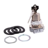 Allen-Bradley 800T Key Selector Swtich 30.5mm 3 Pos. Cyl. Lock Spring Rtn Both Lock Center D018