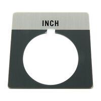 Allen-Bradley 800T Legend Plate 46 x 47mm Gray INCH for 30.5mm Pushbutton