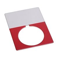 Allen-Bradley 800T Legend Plate 46 x 62mm Jumbo Red Blank for 30.5mm Pushbutton