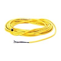AB 889P Cordset Cable PVC Yellow 4 Pin 24AWG Pico Female Straight M8 Unshielded 10m