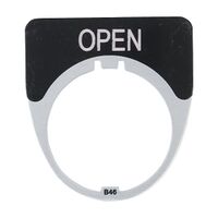 Austrol N100 Legend Plate Open Black 41 x 45mm Medium to suit N100 operators and indicators