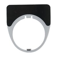 Austrol N100 Legend Plate Blank Black 41 x 45mm Medium to suit N100 operators and indicators