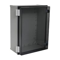 Fibox CAB Enclosure Wall Mount PC IP65 W300 x H400 x D180mm with Lock Clear