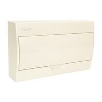 NHP MOD6 CSB Insulated Loadcentre 18 Way DIN Surface Door White