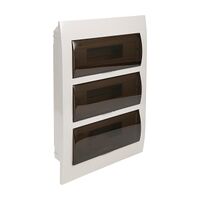 NHP MOD6 CSB Insulated Loadcentre 36 Way DIN Flush Door Transparent