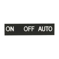 Sprecher and Schuh D7 Legend Plate 30 x 40mm Snap-In White Text ON OFF AUTO