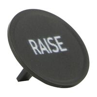 Sprecher and Schuh D7 Colour Cap for Flush Non Illuminated Pushbutton 22.5mm Black Raise