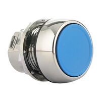 Sprecher and Schuh D7 Pushbutton 22.5 mm Head Only Metal Momentary Flush Blue Cap Non Illuminated