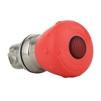 Sprecher and Schuh D7 Pushbutton 22.5 mm E-Stop Mush Hd Illum Twist to Release 40 mm Round Metal