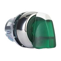 Sprecher and Schuh D7 Selector Switch 22.5mm Head Only Metal STD KNB 3 POS Illuminated GRN SR Left