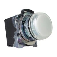 Sprecher and Schuh D7 Pilot Light 22.5mm Complete Metal LED 240V AC Clear