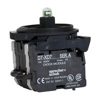 Sprecher and Schuh D7 Lamp Module LED 240VAC Push To Test Green