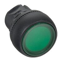 Sprecher and Schuh D7 Pushbutton 22.5 mm Head Only Plastic MOM Flush Green Lens Cap Illuminated