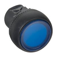 Sprecher and Schuh D7 Pushbutton 22.5 mm Head Only Plastic MOM Flush Blue Lens Cap Illuminated