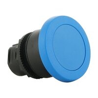 Sprecher and Schuh D7 PushButton 22.5mm Momentary Mushroom Plastic Head 40 mm Blue