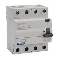NHP DIN-T Residual Current Circuit Breaker RCCB 3Pole and Neutral 63A 100mA Type S
