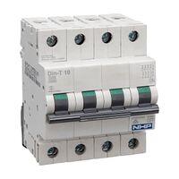 NHP DIN-T Miniature Circuit Breaker 10kA 4Pole 25A D Curve