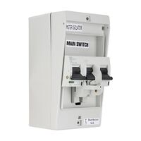 NHP DIN-T Meter Isolator Pole Cover 4 Way Surface and 3Pole 80A 10kA MCB C Curve LOCKDIN