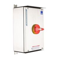Socomec ISO Enclosed Isolator, IP 65 Stainless Steel, Handle - Red, 4 Pole 100A