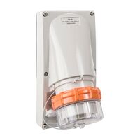 NHP ISO Appliance Inlet, 4 Round Pins 10A 500V AC, without Base, Grey